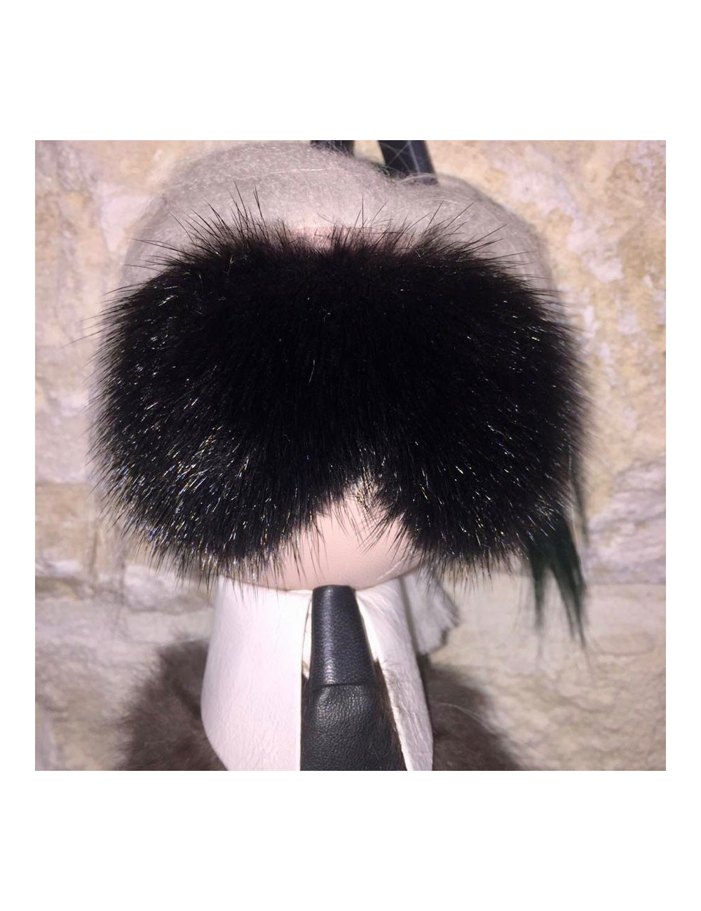 FENDI Karlito key ring in mink and fox fur