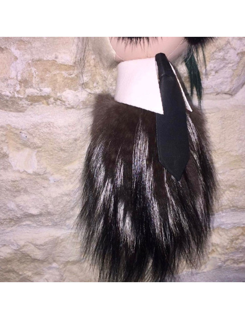 FENDI Karlito key ring in mink and fox fur