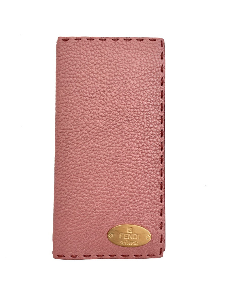 Carnet cuir FENDI rose