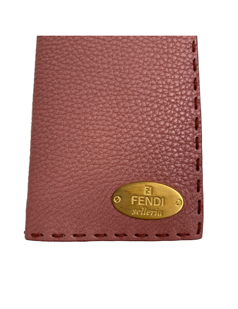 Carnet cuir FENDI rose