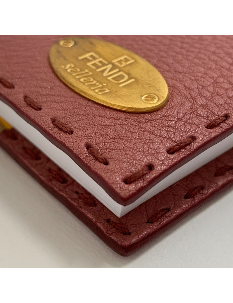 Carnet cuir FENDI rose