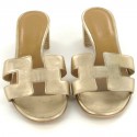 Sandals HERMES Golden Oasis T 35