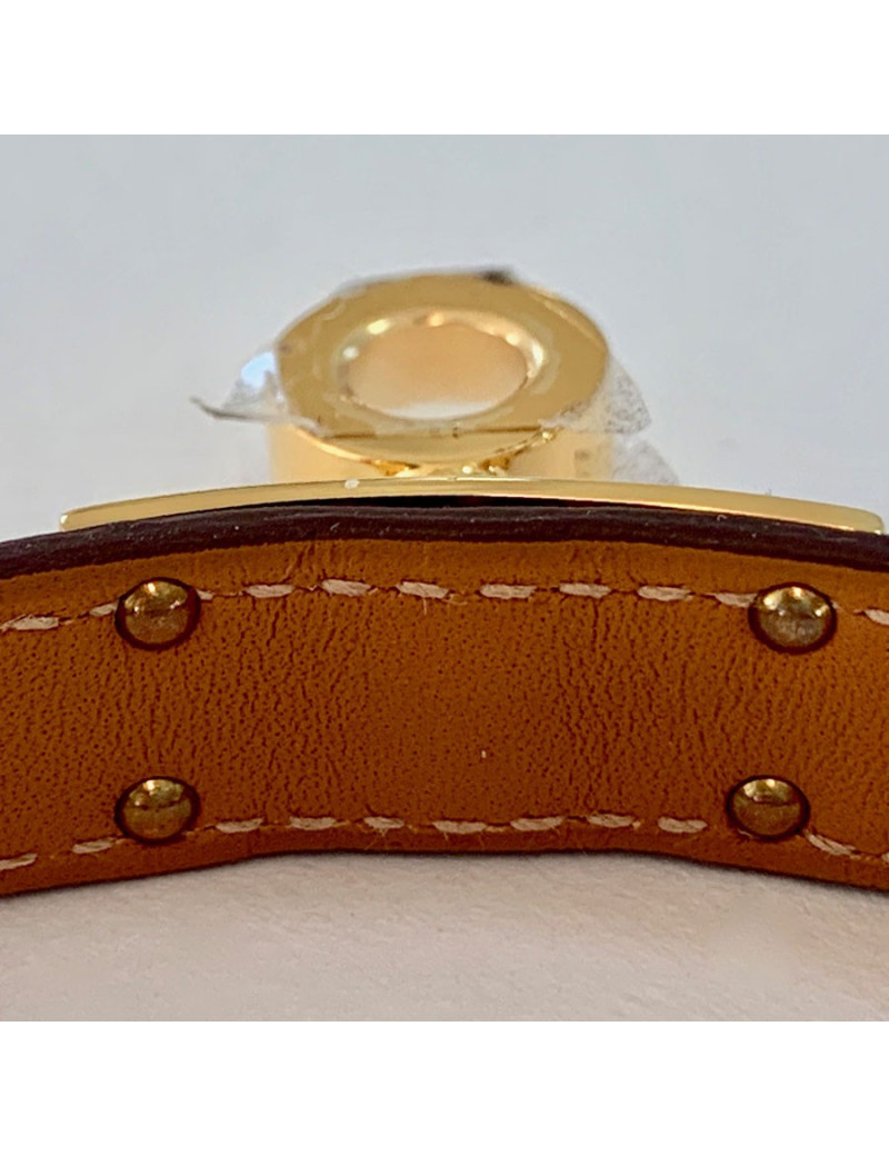 Bracelet HERMES Kelly en alligator rose