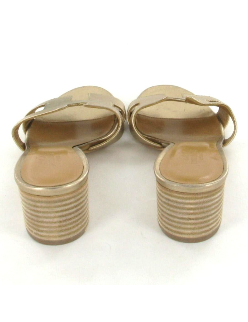 Sandales HERMES Oran gold T 35