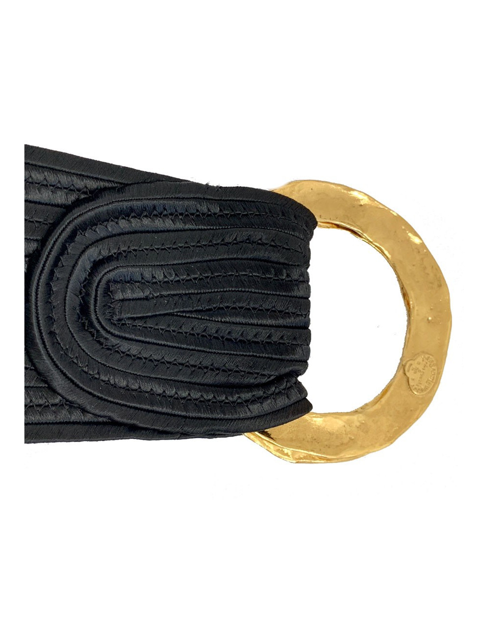 Ceinture Saint Laurent noir à franges 