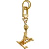 Porte-clés LV Facettes en métal doré