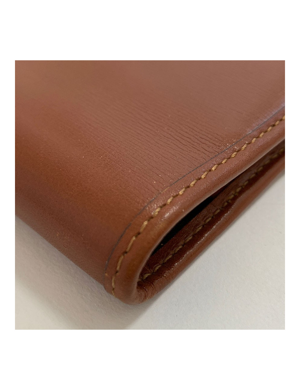 CHRISTIAN DIOR Vintage Brown Leather Directory Cover - Occasion