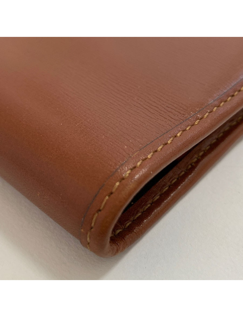 CHRISTIAN DIOR Vintage Brown Leather Directory Cover - Occasion