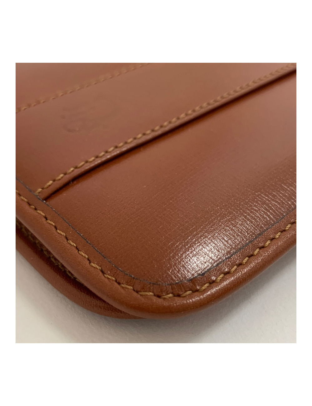 CHRISTIAN DIOR Vintage Brown Leather Directory Cover - Occasion