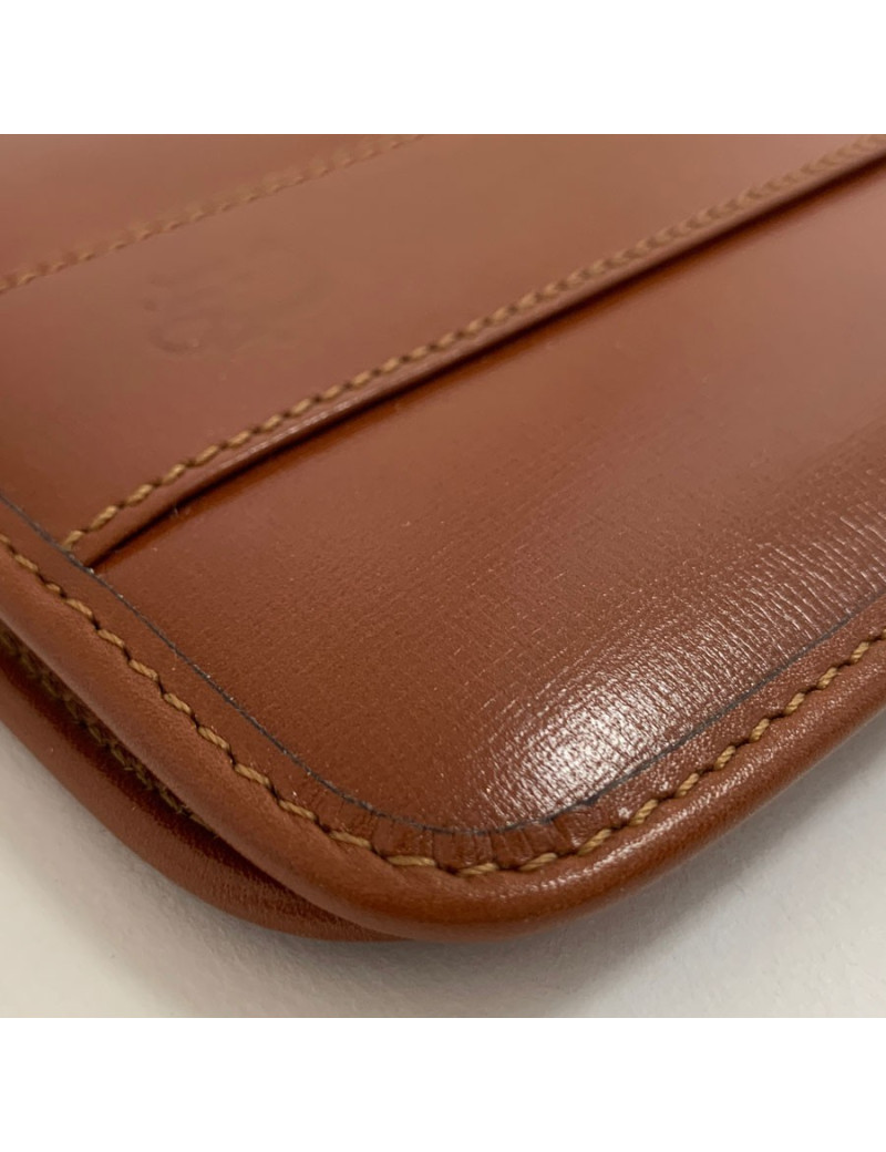 CHRISTIAN DIOR Vintage Brown Leather Directory Cover - Occasion