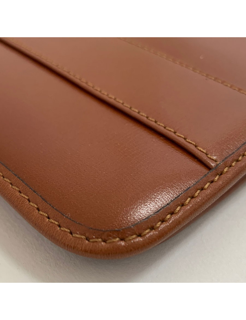 CHRISTIAN DIOR Vintage Brown Leather Directory Cover - Occasion