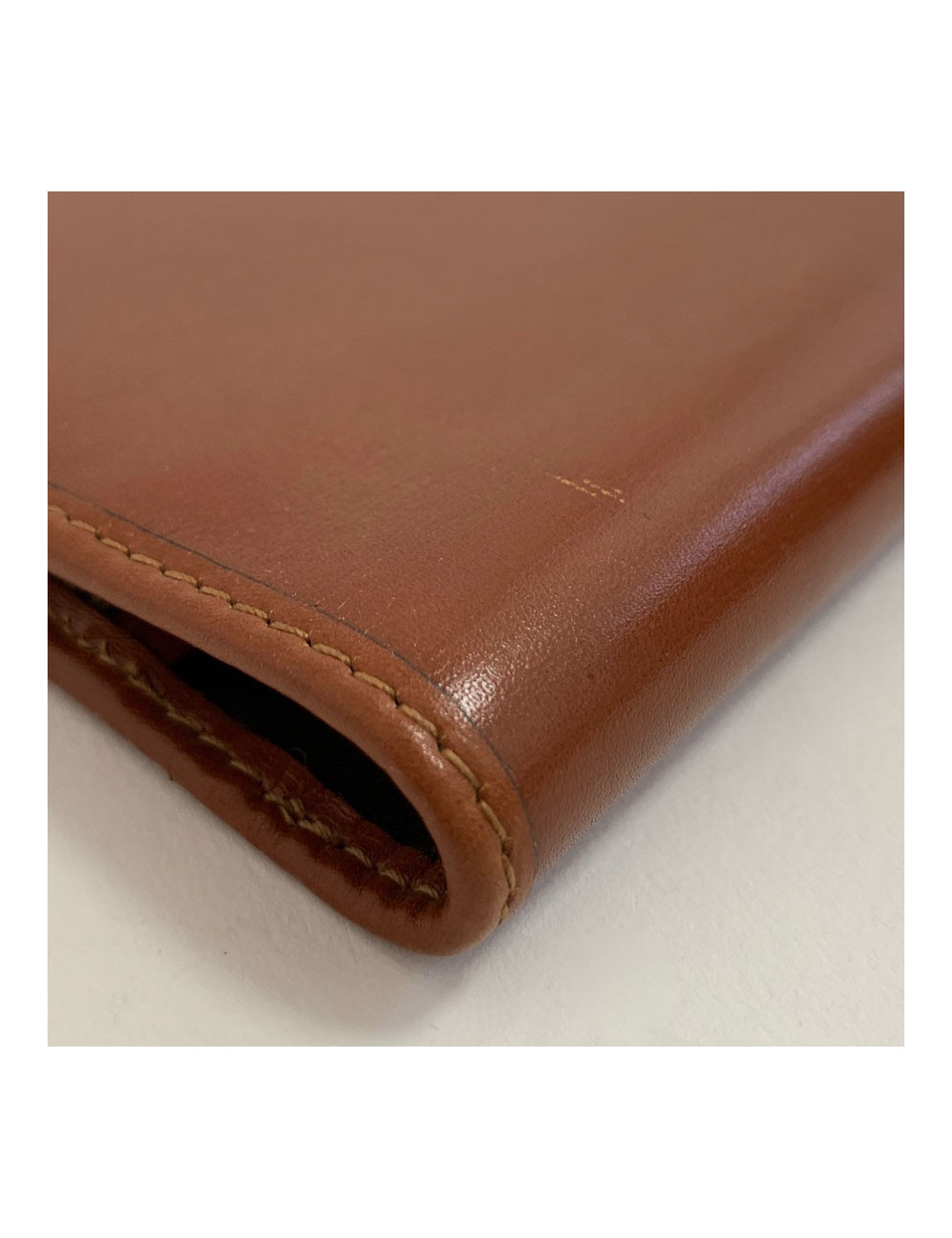 CHRISTIAN DIOR Vintage Brown Leather Directory Cover - Occasion