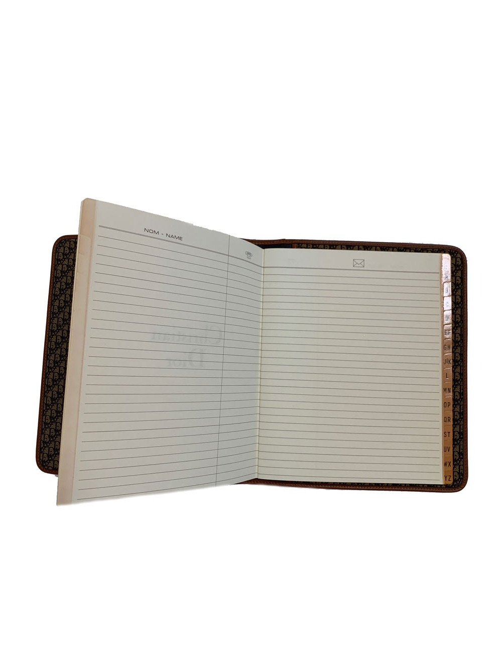 CHRISTIAN DIOR Vintage Brown Leather Directory Cover - Occasion