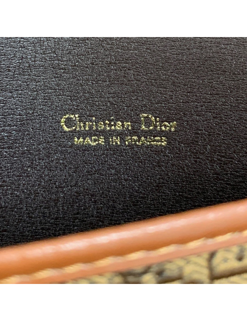 Couverture de répertoire CHRISTIAN DIOR cuir marron Vintage