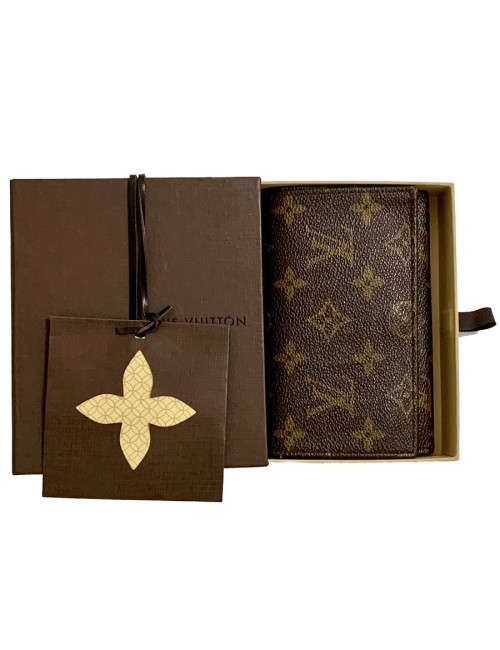 Portefeuille LOUIS VUITTON marron occasion en toile monogram