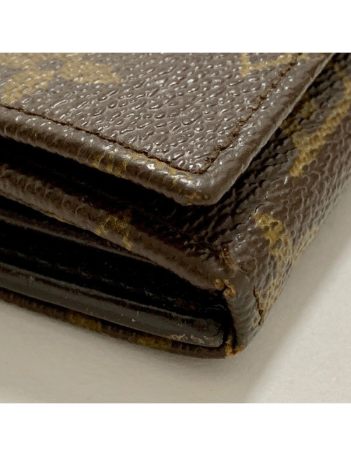 Portefeuille LOUIS VUITTON marron occasion en toile monogram