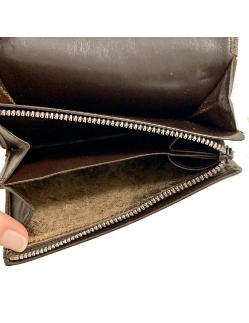 Portefeuille LOUIS VUITTON marron occasion en toile monogram