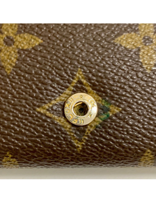Portefeuille LOUIS VUITTON marron occasion en toile monogram