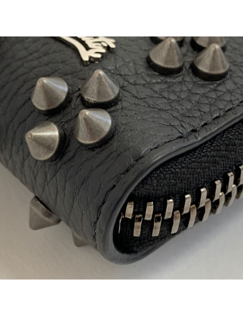 Portefeuille LOUBOUTIN en cuir noir 