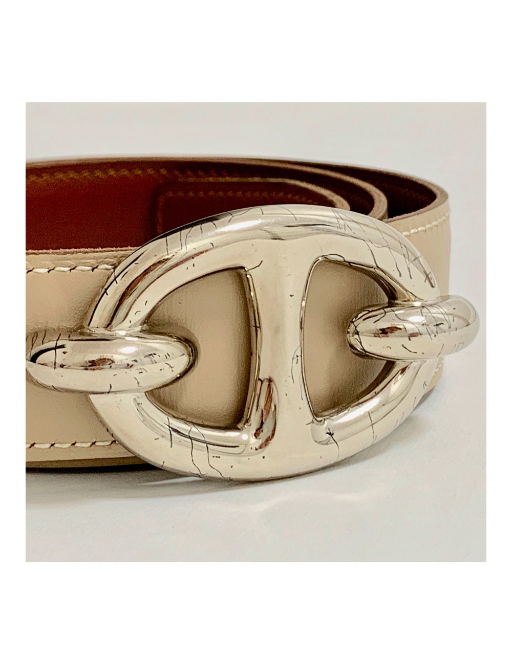 Ceinture HERMES boucle chaine d'ancre