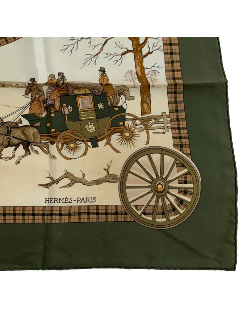 Carré vert HERMES L'hiver en Poste