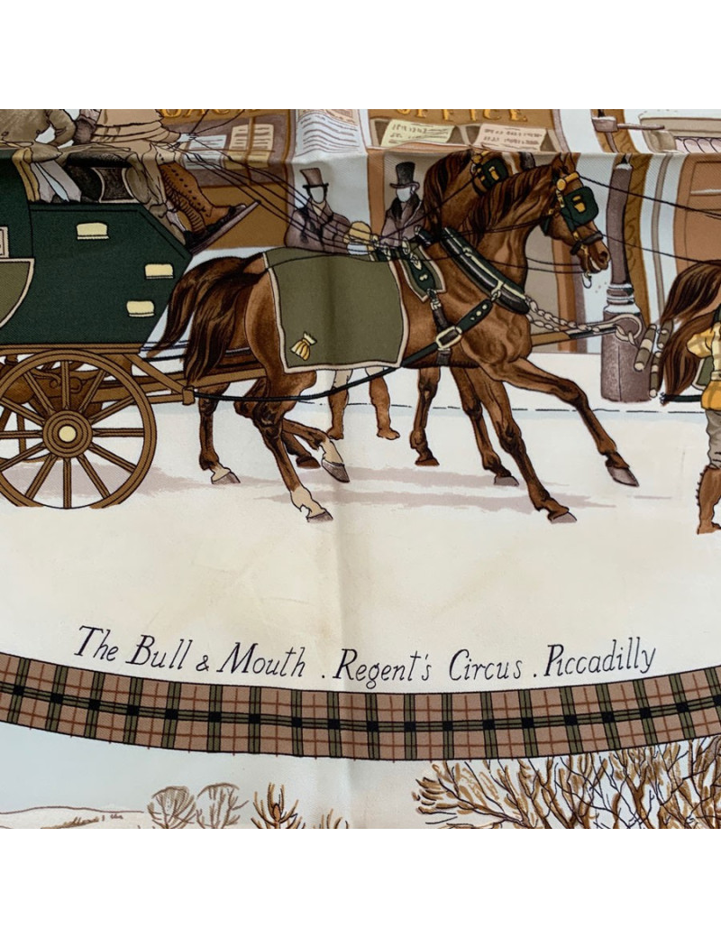 Carré vert HERMES L'hiver en Poste