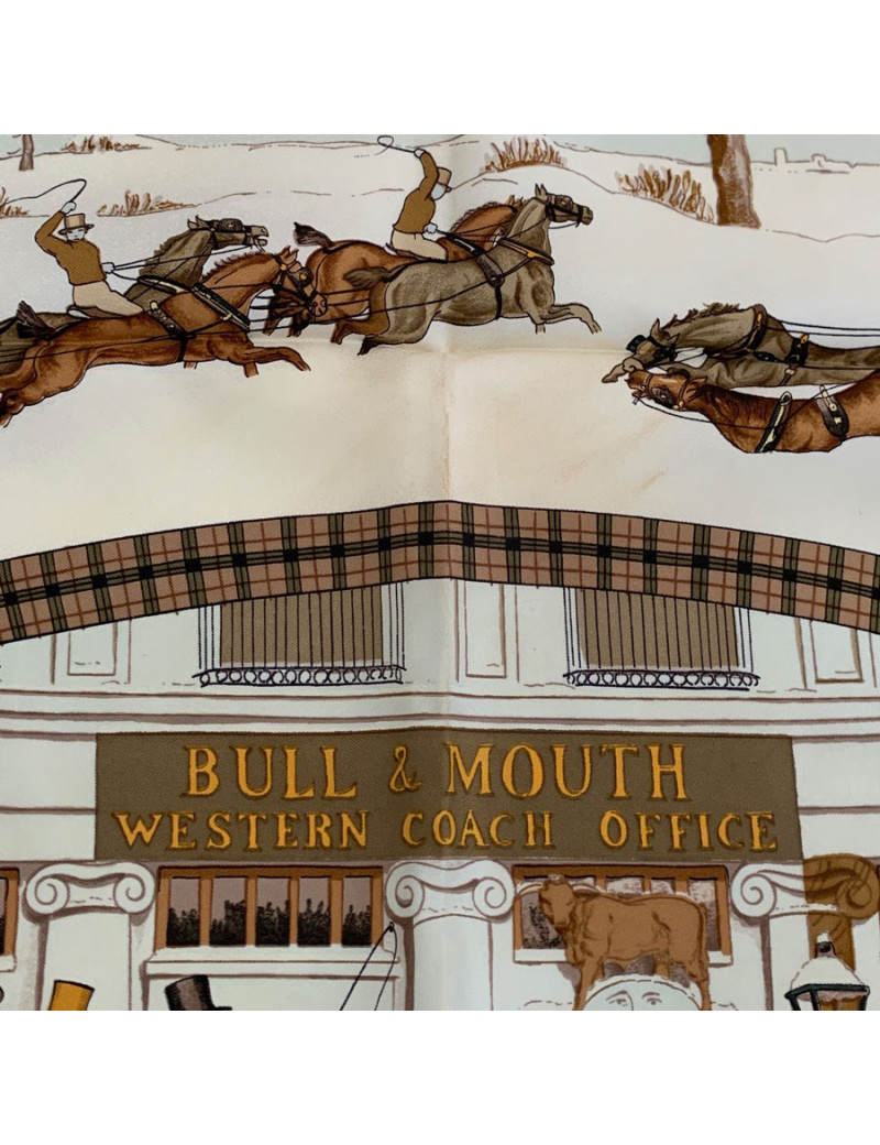 Carré vert HERMES L'hiver en Poste