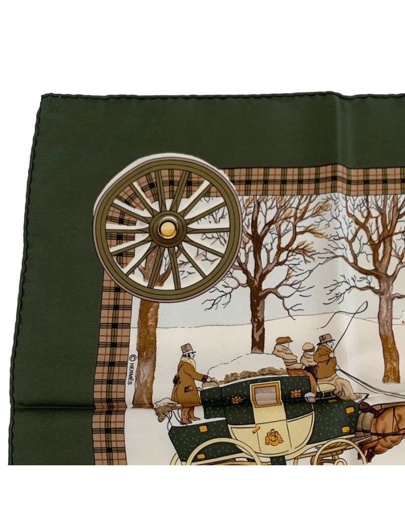 Carré vert HERMES L'hiver en Poste