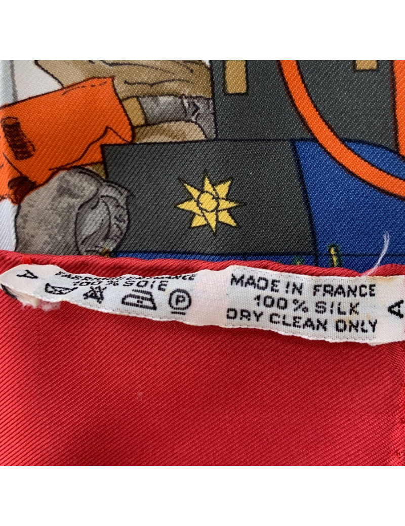 Carré 90 x 90 HERMES "L'hiver en poste"