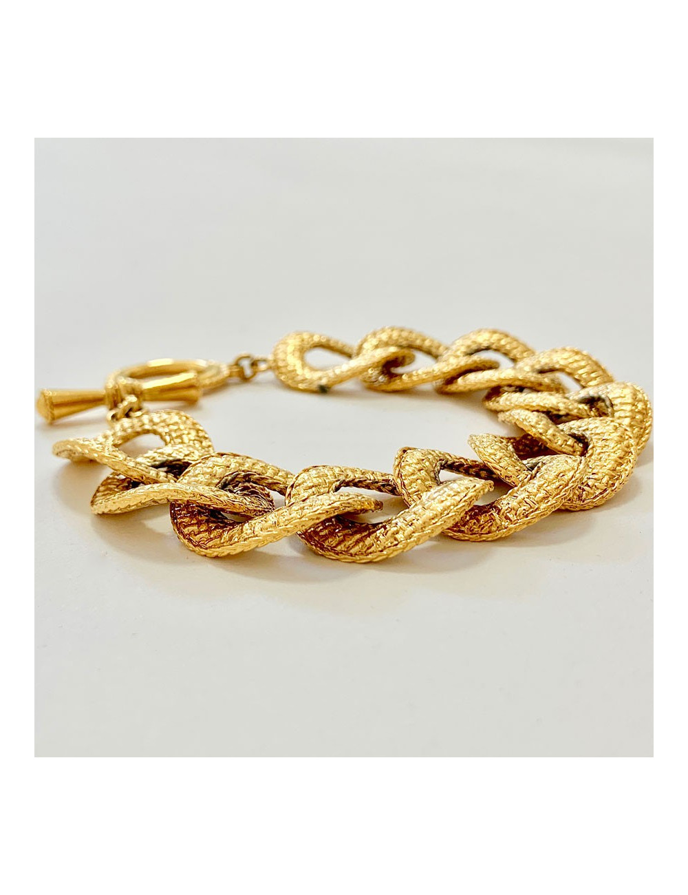 Bracelet gourmette doré