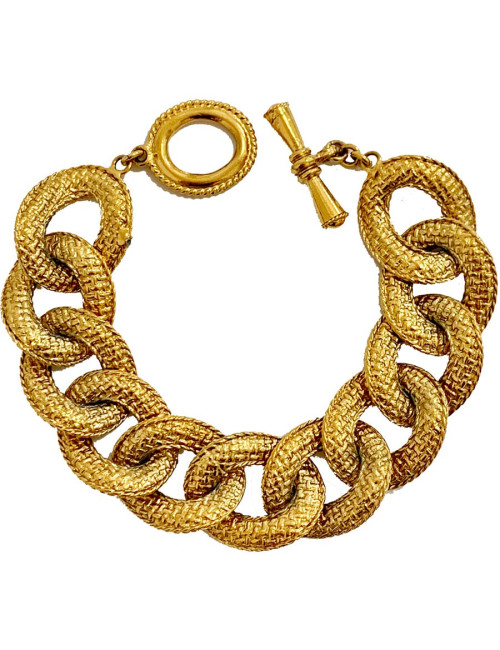 Bracelet gourmette doré