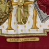 Carré HERMES 'Selles à Housse' en soie rouge vintage