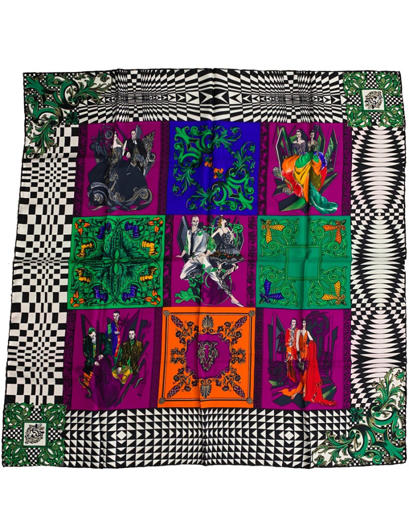 Carré GIANNI VERSACE multicolore en soie