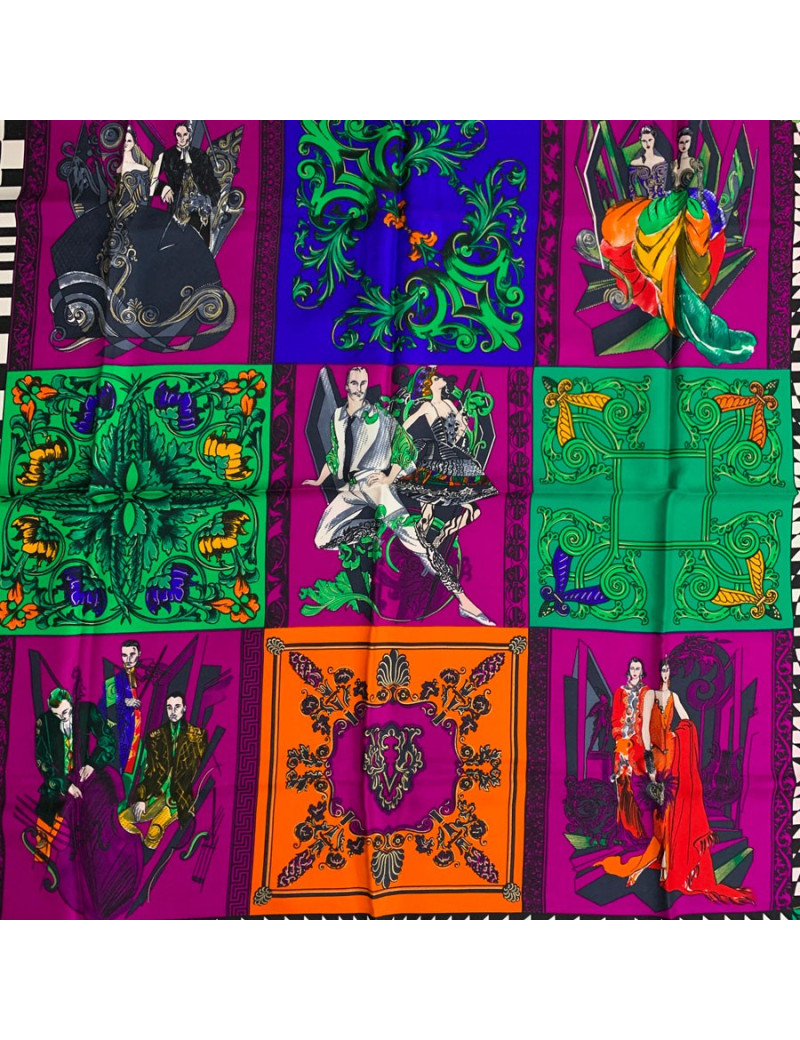 Carré GIANNI VERSACE multicolore en soie