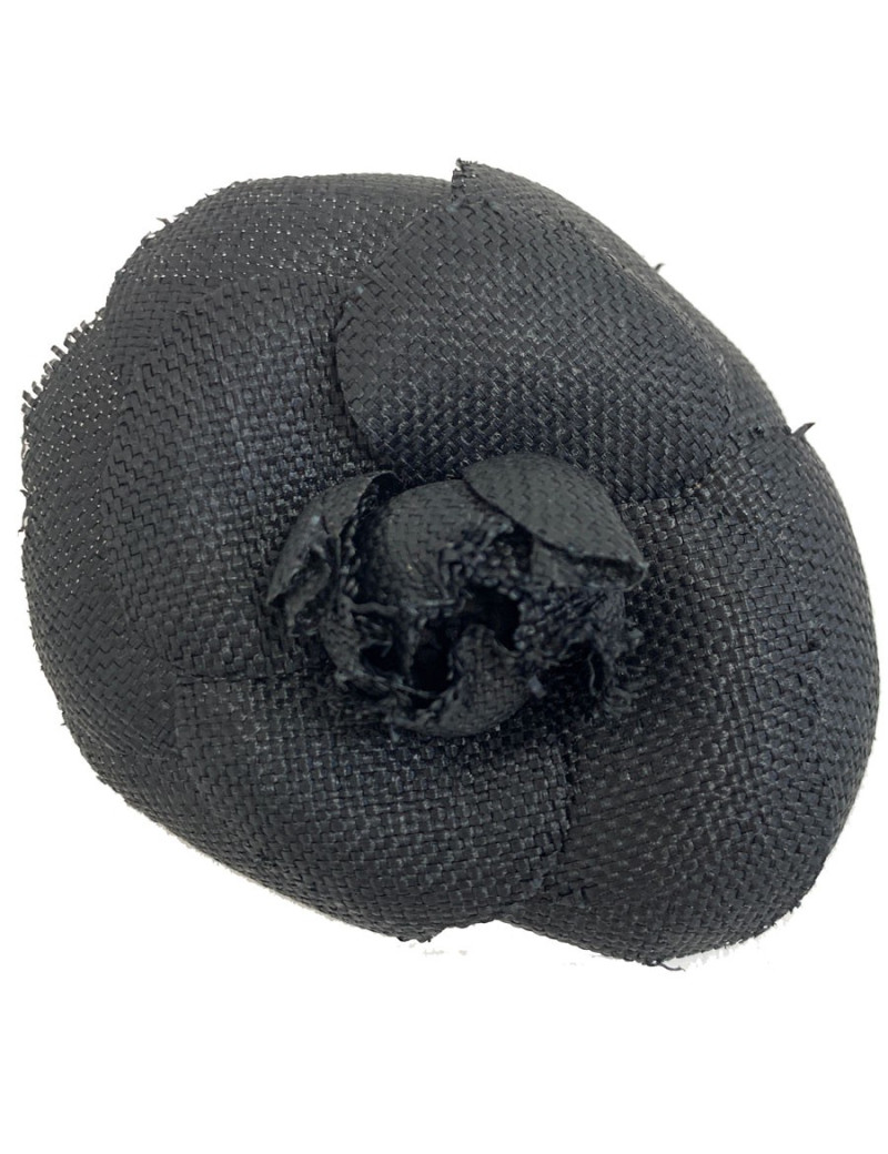 Broche CHANEL lin noir