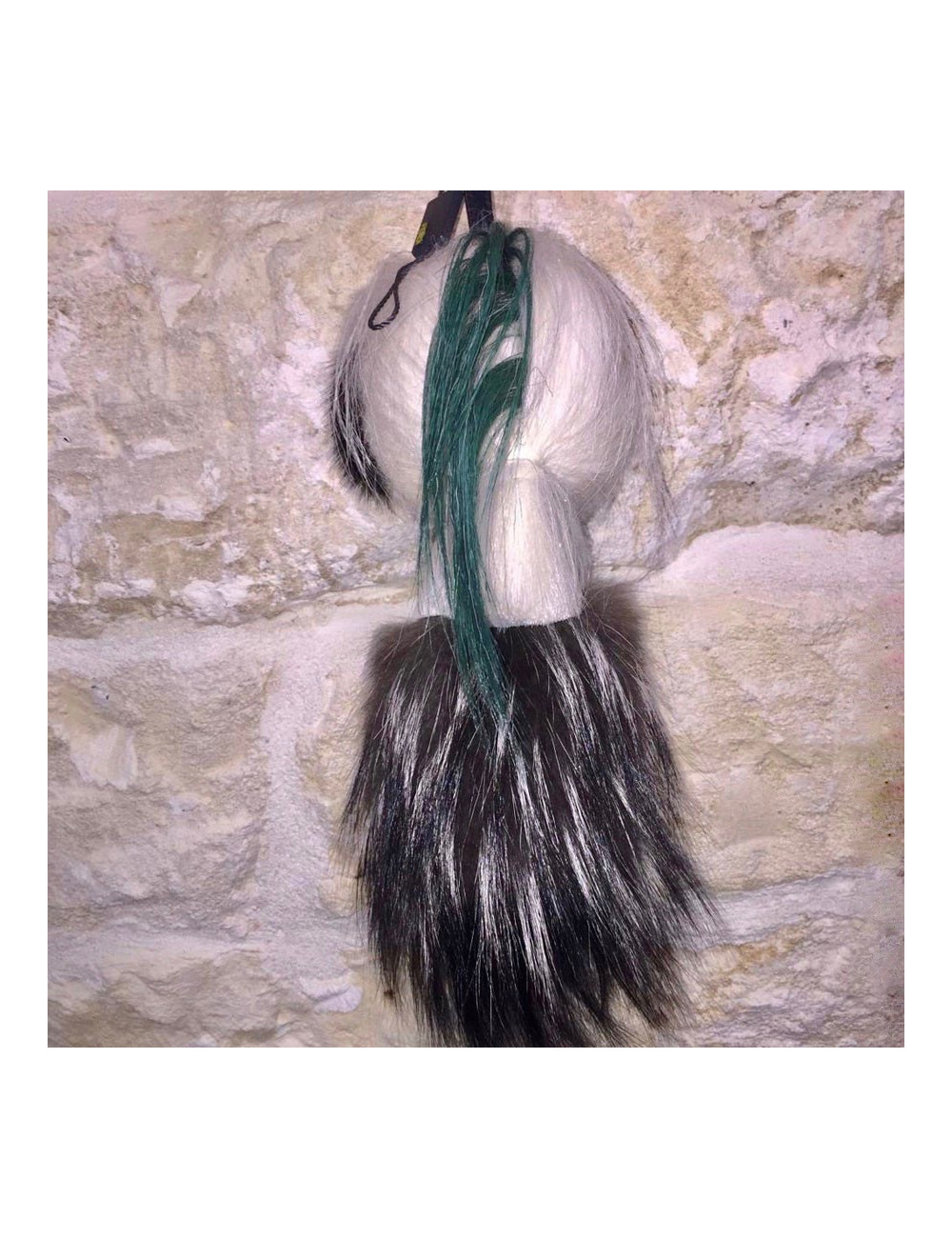 FENDI Karlito key ring in mink and fox fur