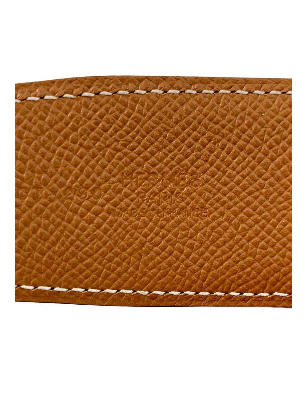 Ceinture HERMES T90 42MM veau epsom noir et gold