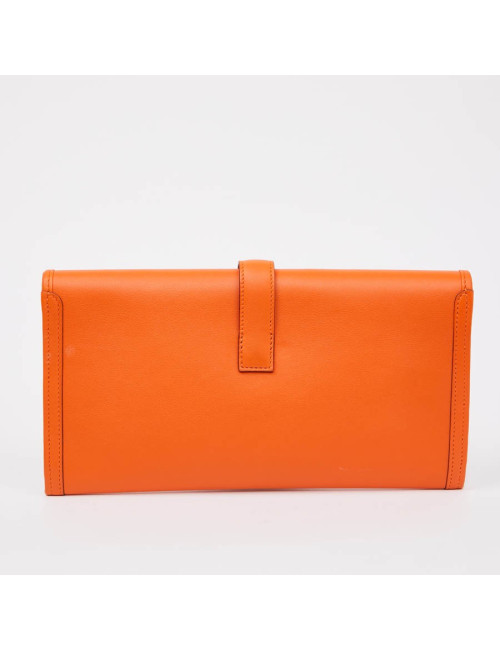 Pochette Jige HERMES cuir orange