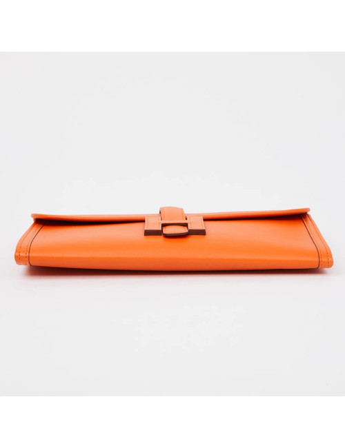 Pochette Jige HERMES cuir orange