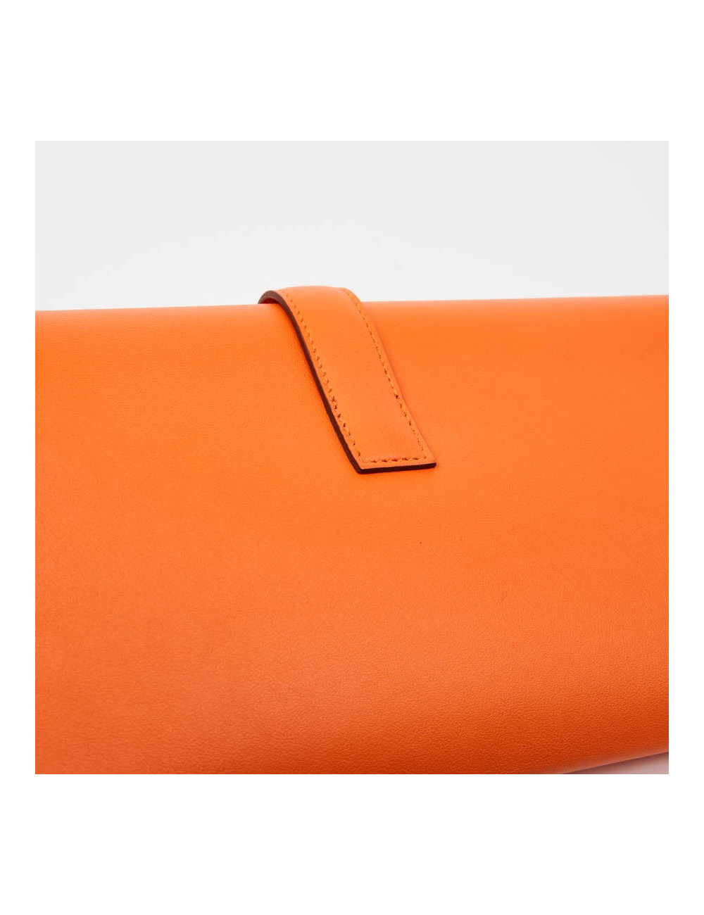 Pochette Jige HERMES cuir orange