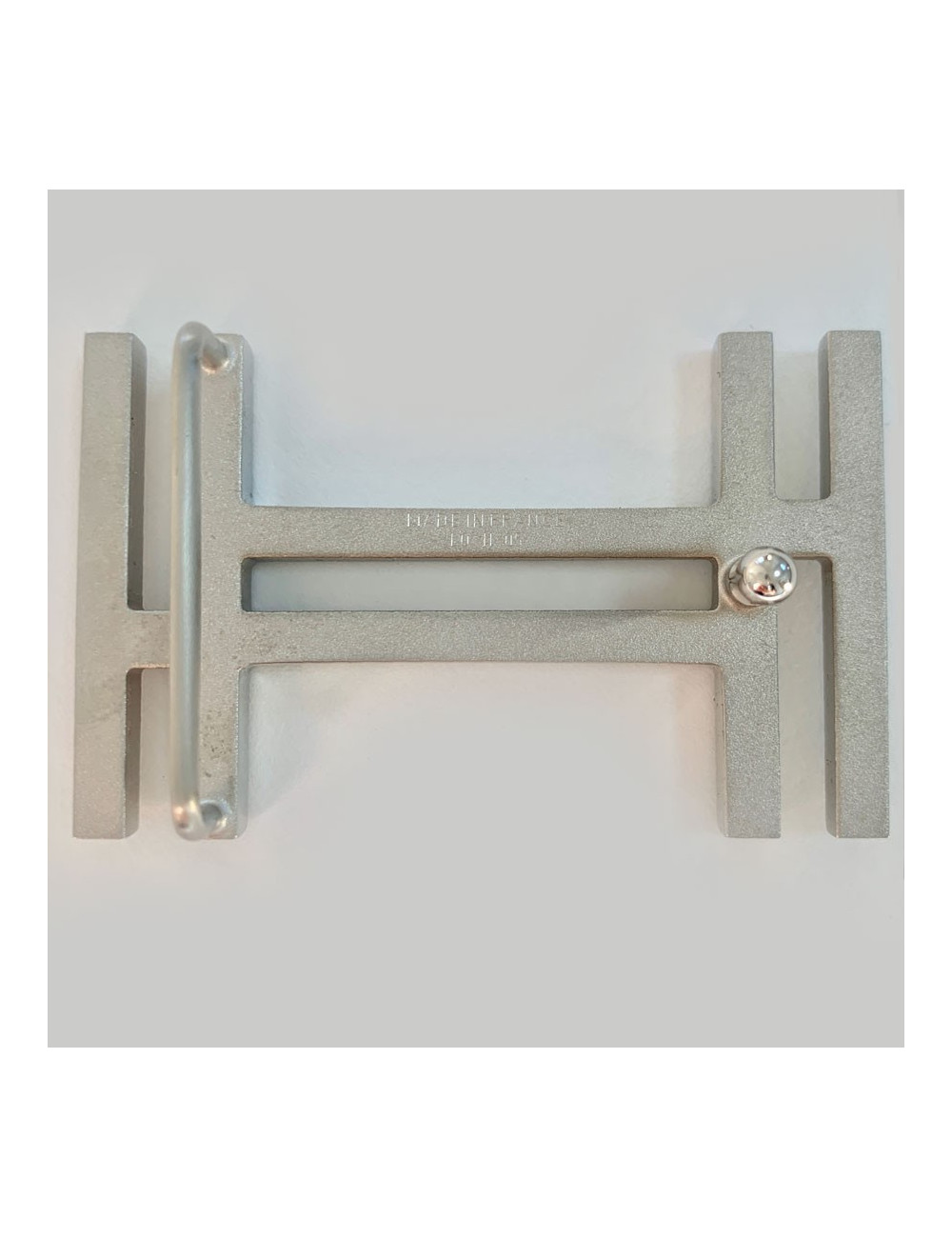 Boucle double H HERMES métal brillant et mat