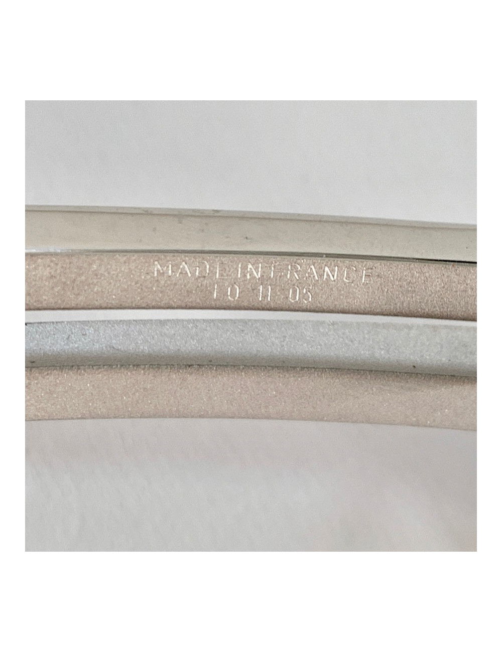 Boucle double H HERMES métal brillant et mat