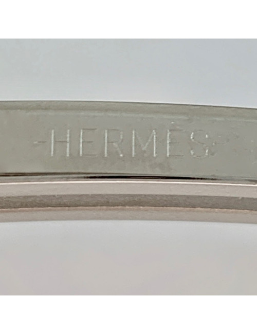 Boucle double H HERMES métal brillant et mat