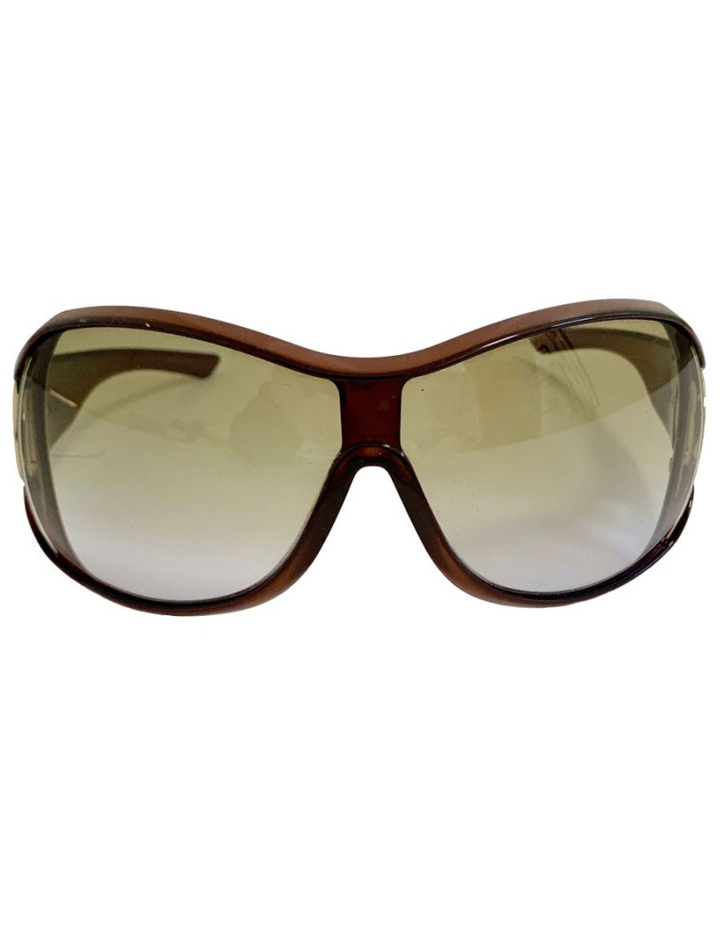 Lunettes de soleil GUCCI marron en plastique