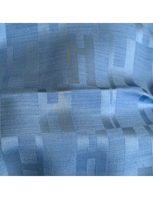 Etole Façonnée Grand H HERMES en soie et laine bleue