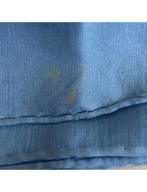 Etole Façonnée Grand H HERMES en soie et laine bleue