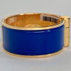 Bracelet Charnière HERMES bleu royal large