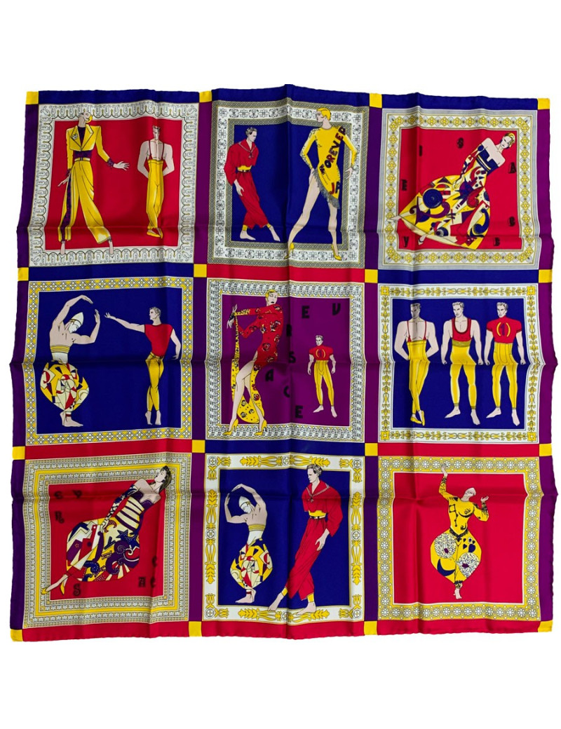 Carré VERSACE multicolore en soie