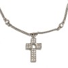 Bracelet DIOR croix strass et métal argenté