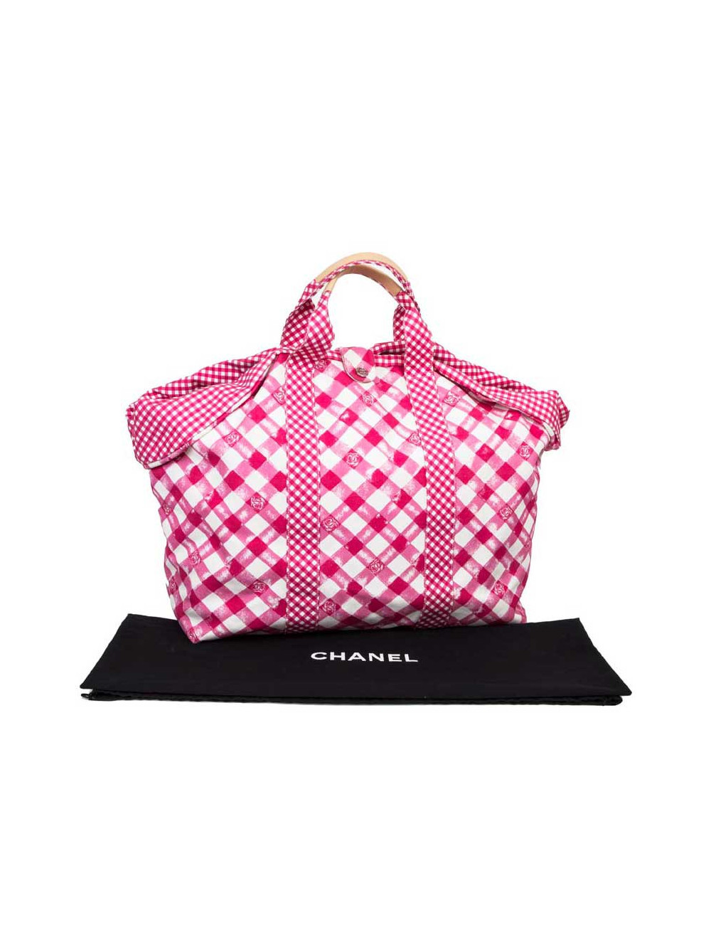 Sac CHANEL Cabas rouge et blanc